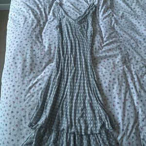 Elegant Gray Midi Dress